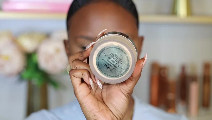 Optionally, use a blotting powder to further set your makeup and prevent movement throughout the day.