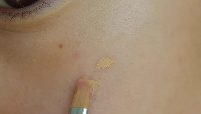 Carefully blend the edges, not the entire area.