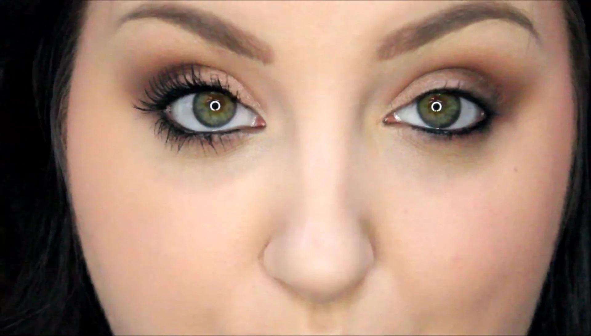 Another shot of the reviewer's lashes, highlighting the volume and length.