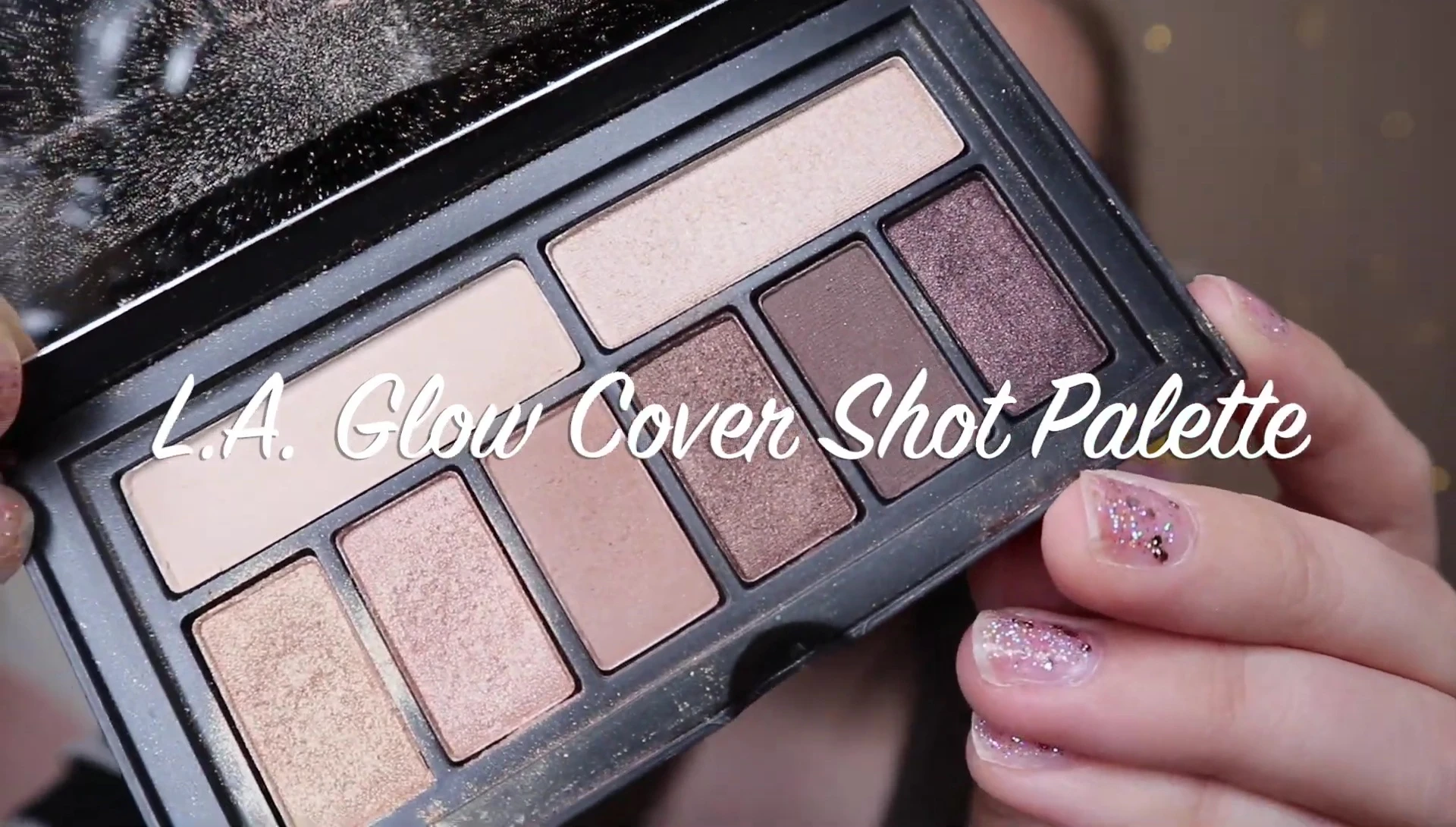 The reviewer wearing a look created with the Le Glory palette.