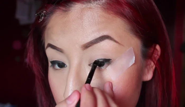 Create a straight liner look.