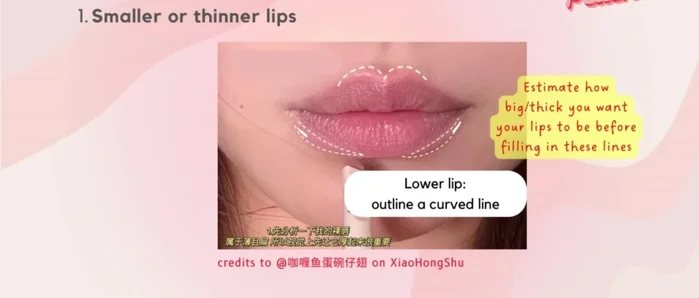 Draw a line in an 'M' shape on your Cupid's bow to increase height.