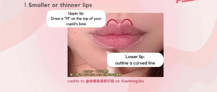 Fill in the lines, creating a fuller lip shape.
