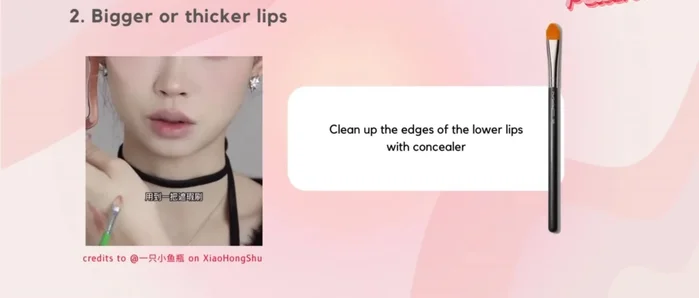 Use a fluffy brush and contour powder to deepen the shadows below your lower lip and on the ridge of your philtrum.