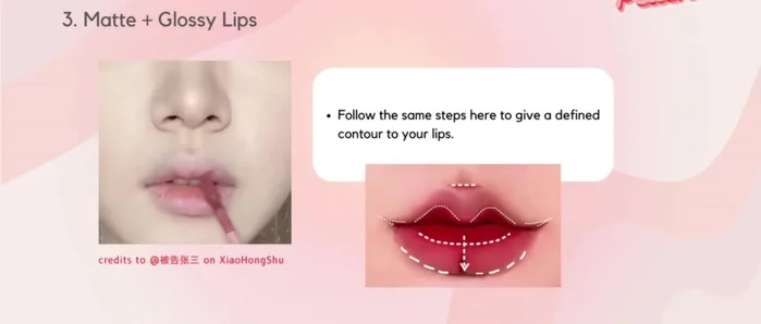 Repeat the matte lip application steps from the first matte technique to create a defined contour.