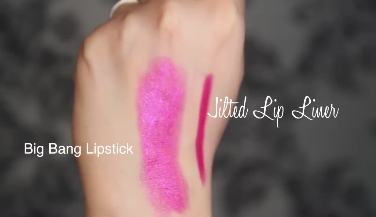 Model wearing Big Bang lipstick