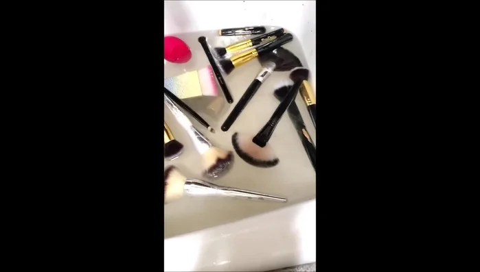 Gently squeeze out excess water and lay brushes flat to dry.