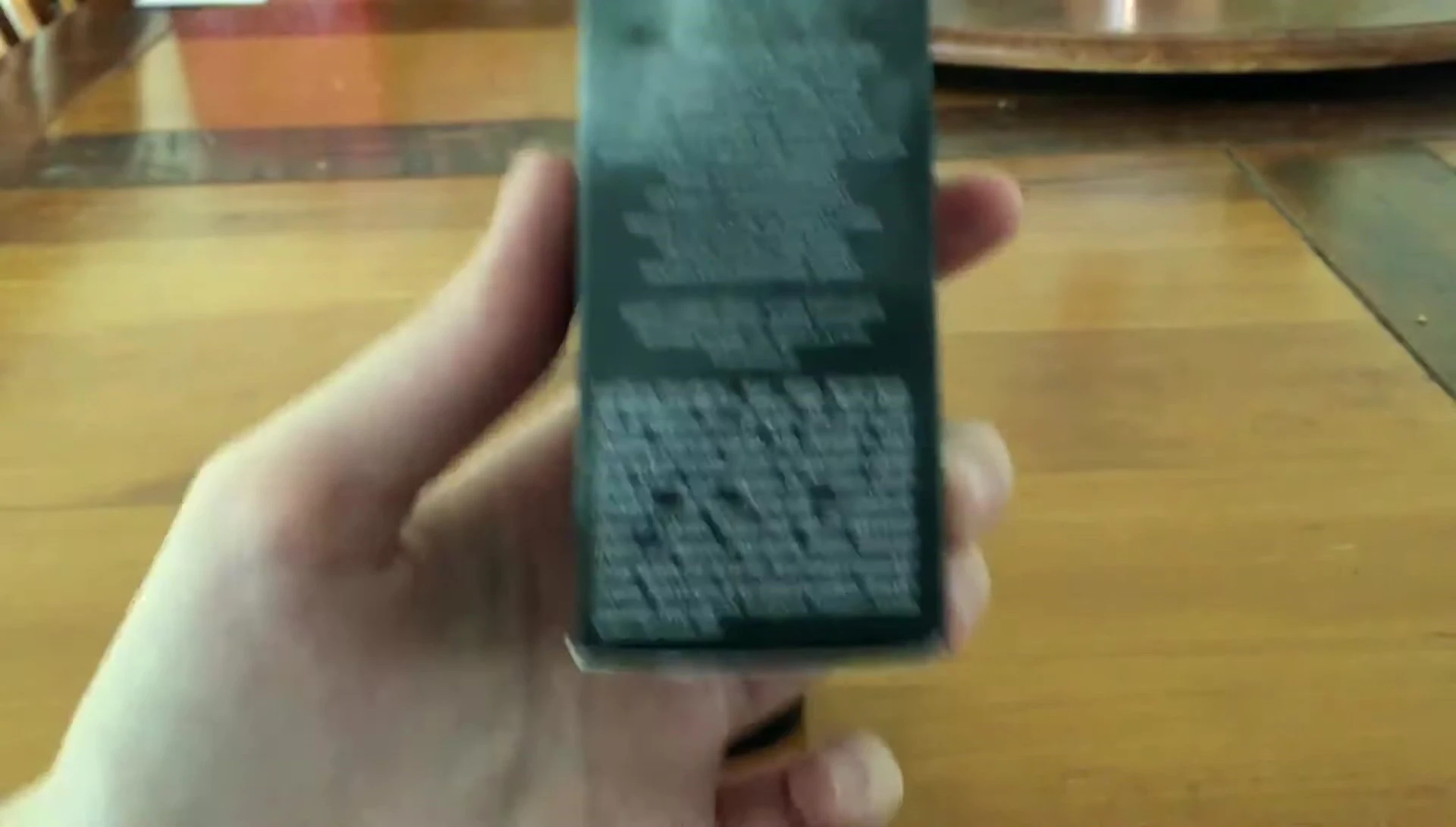 Close-up shot of the ingredient list on the product box.