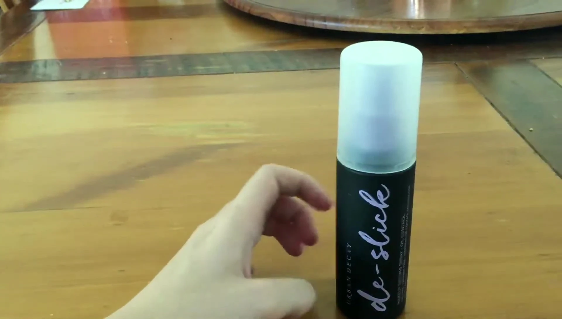 Speaker mentioning using the spray at a party