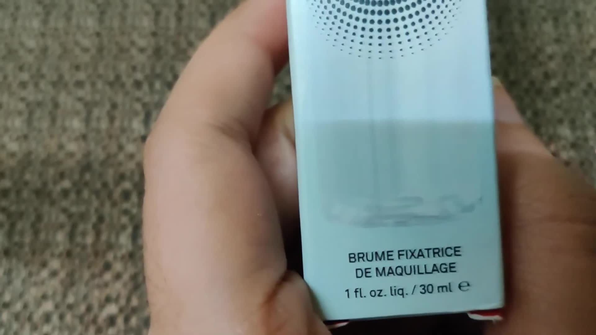 Close-up of the Smashbox Primer Water bottle, showing the 30ml size and packaging details.