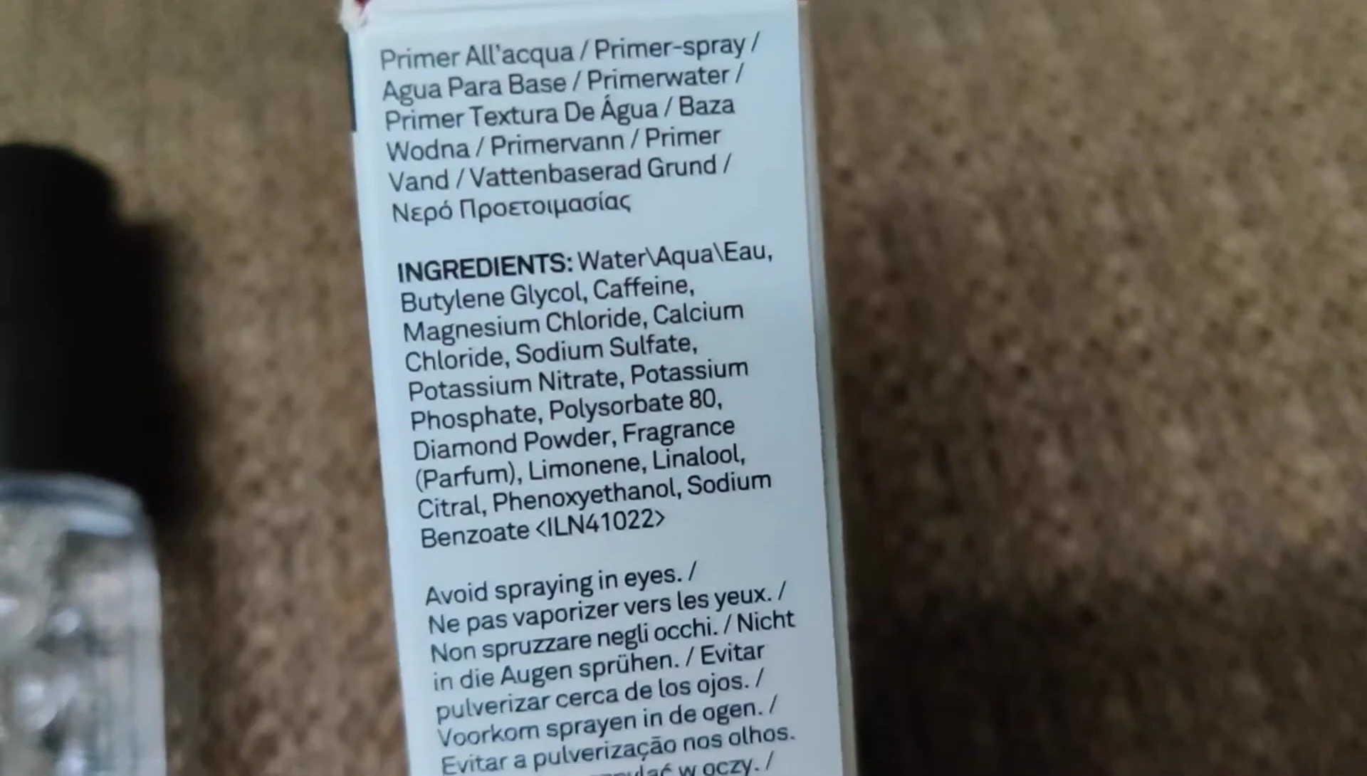 The reviewer discussing their use of natural mists as alternatives.
