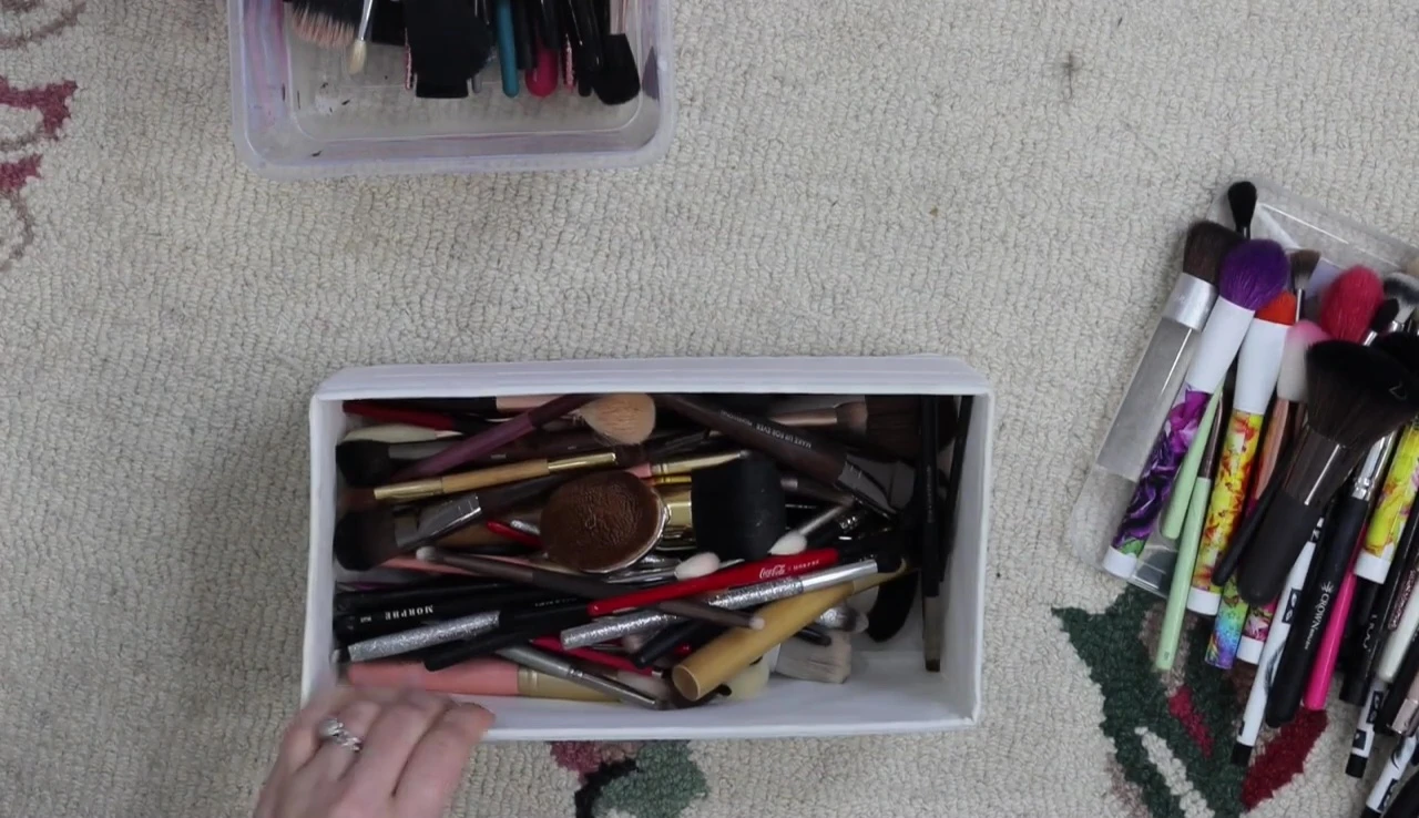 A selection of high-end makeup brushes.
