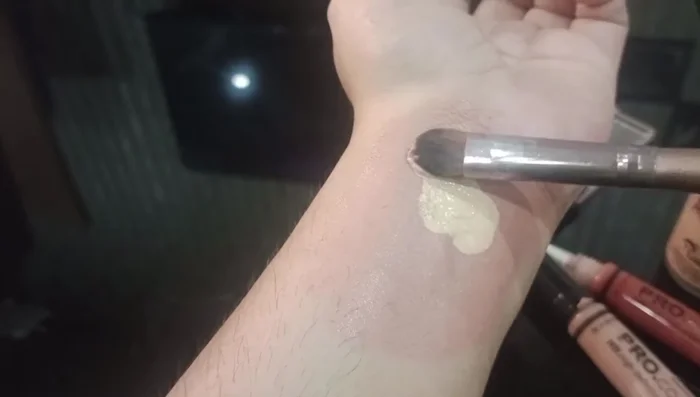 Apply foundation as usual, and set with powder for long-lasting results.