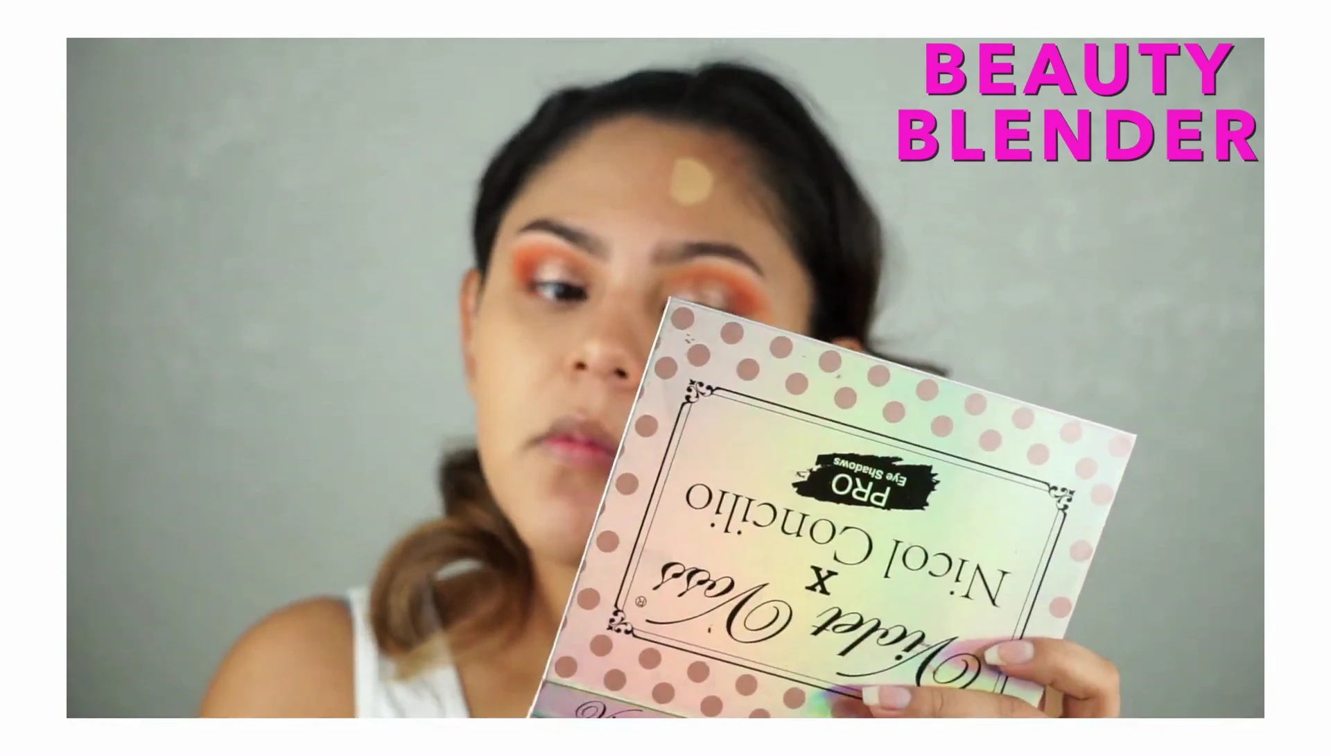 Comparison showing the splotchiness of foundation applied with the Beauty Blender.