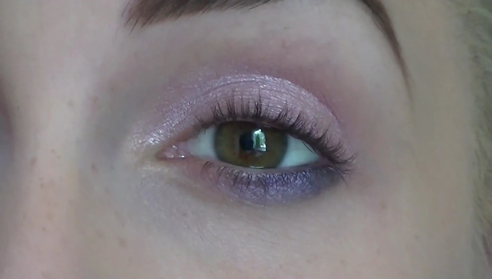 Lashes after the first coat of mascara