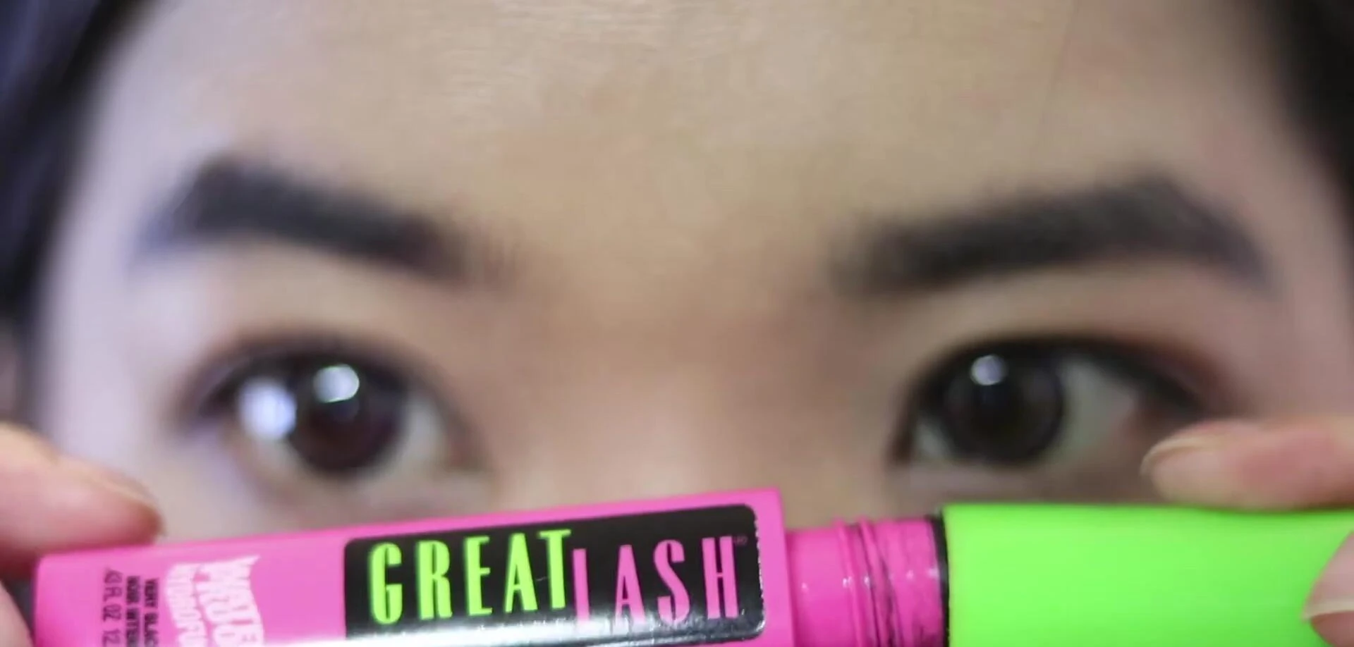 A shot showcasing the reviewer's curled lashes after mascara application.