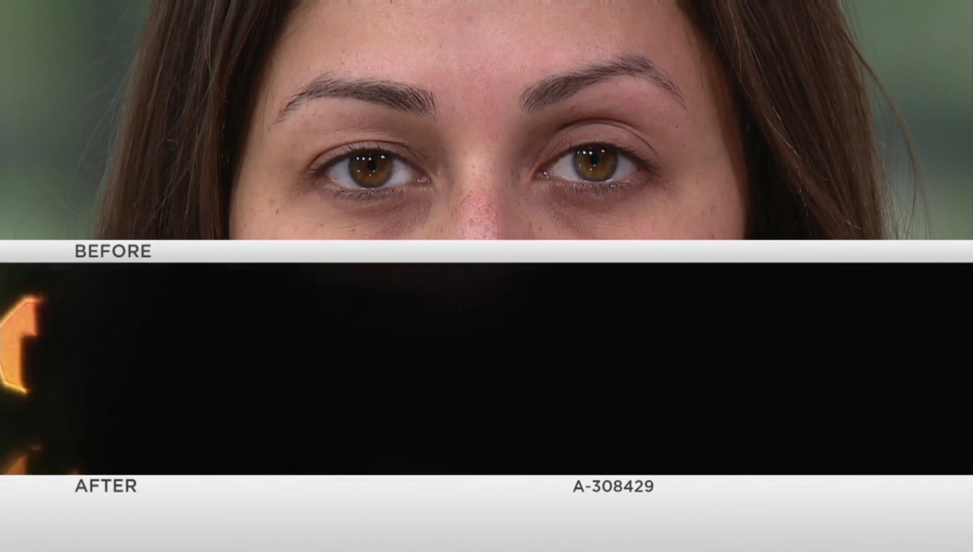 Highlighting the waterproof and smudge-proof properties of the eyeliner.