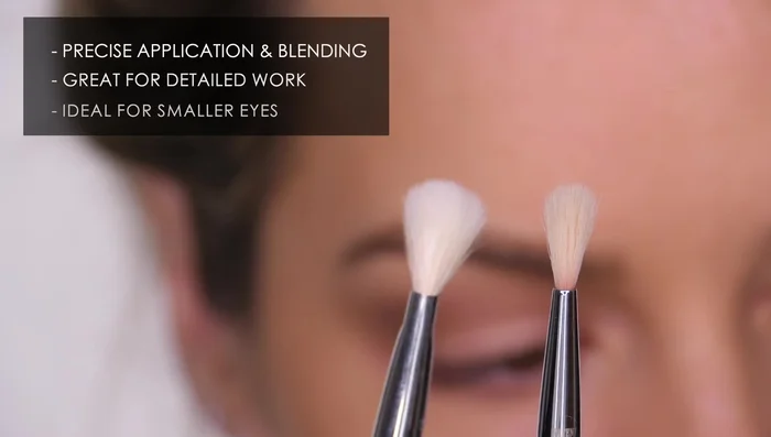 Use a small socket blender for precise application and blending of darker shades in the socket line or outer C shape.