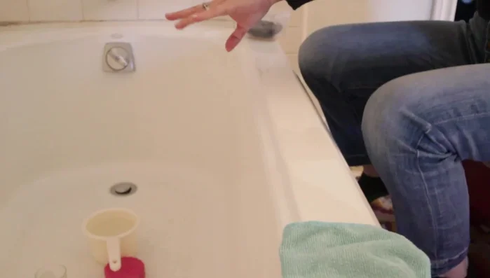 Reshape the brush and lay it flat to dry, ensuring it's not touching any surface.