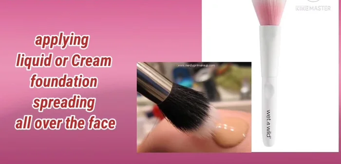 Use a foundation brush for applying liquid and cream foundation.
