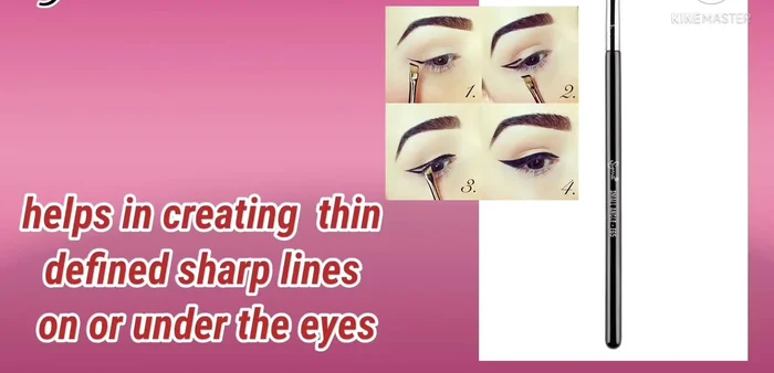 Use an eyebrow brush to apply eyeliner.