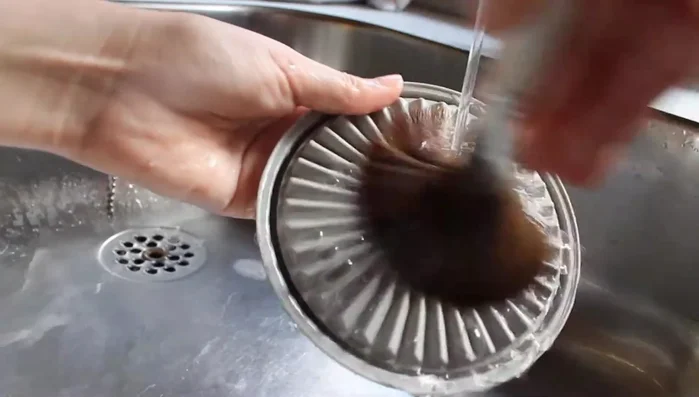 Check for soap residue and rinse again if necessary.