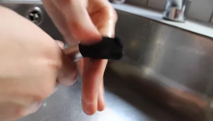 Check for residue and rinse again if necessary.