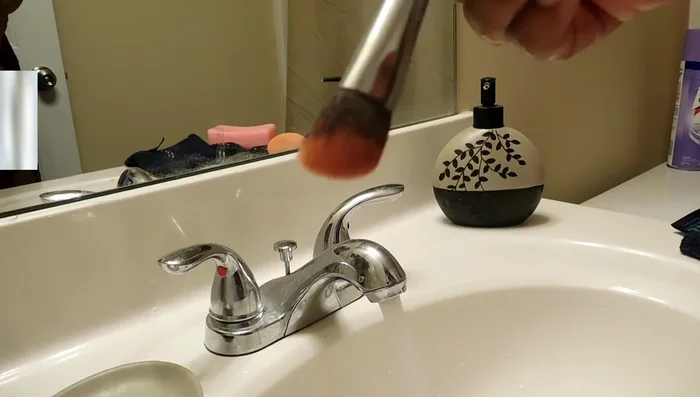 Rinse the sponge thoroughly.