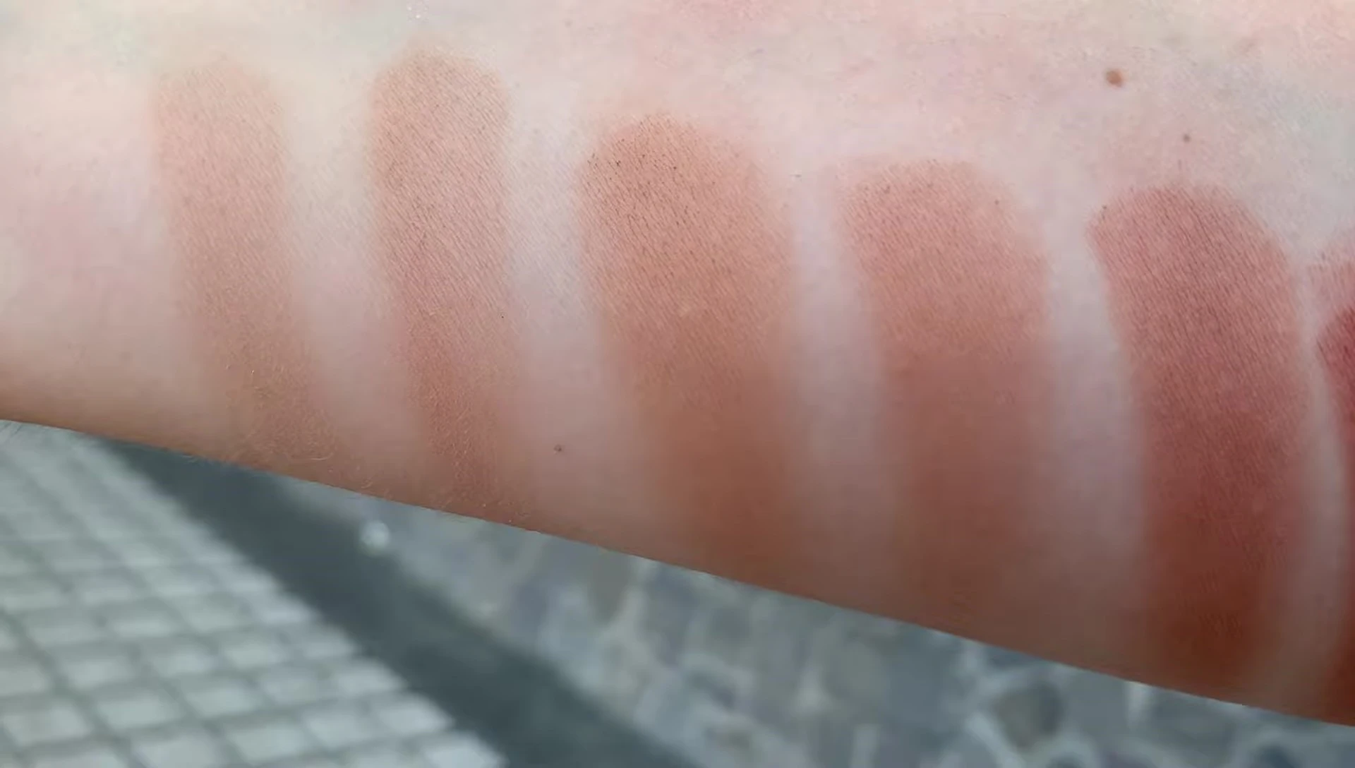 Close-up shot of the bronzer texture