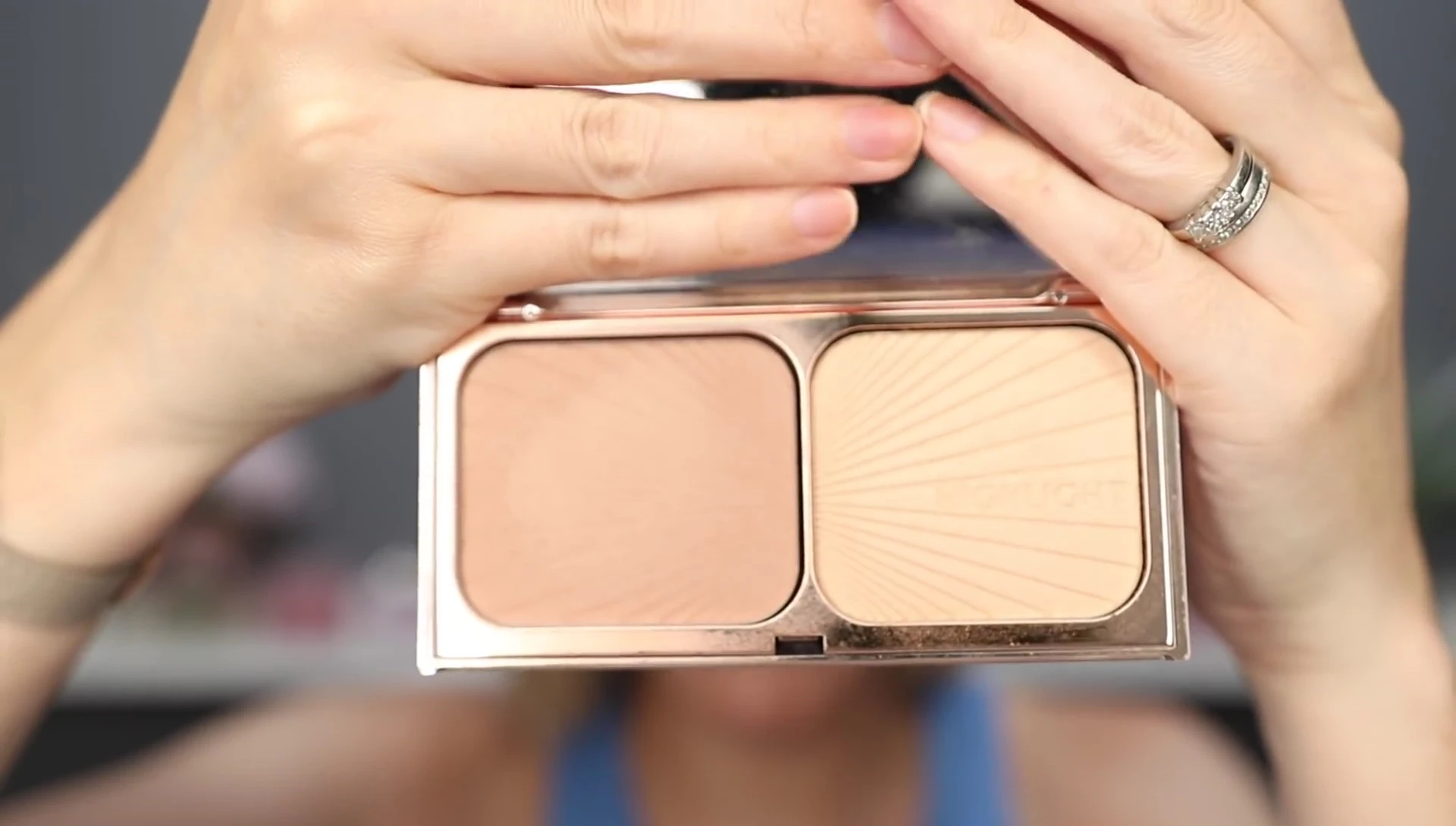 Close-up of various powder bronzers