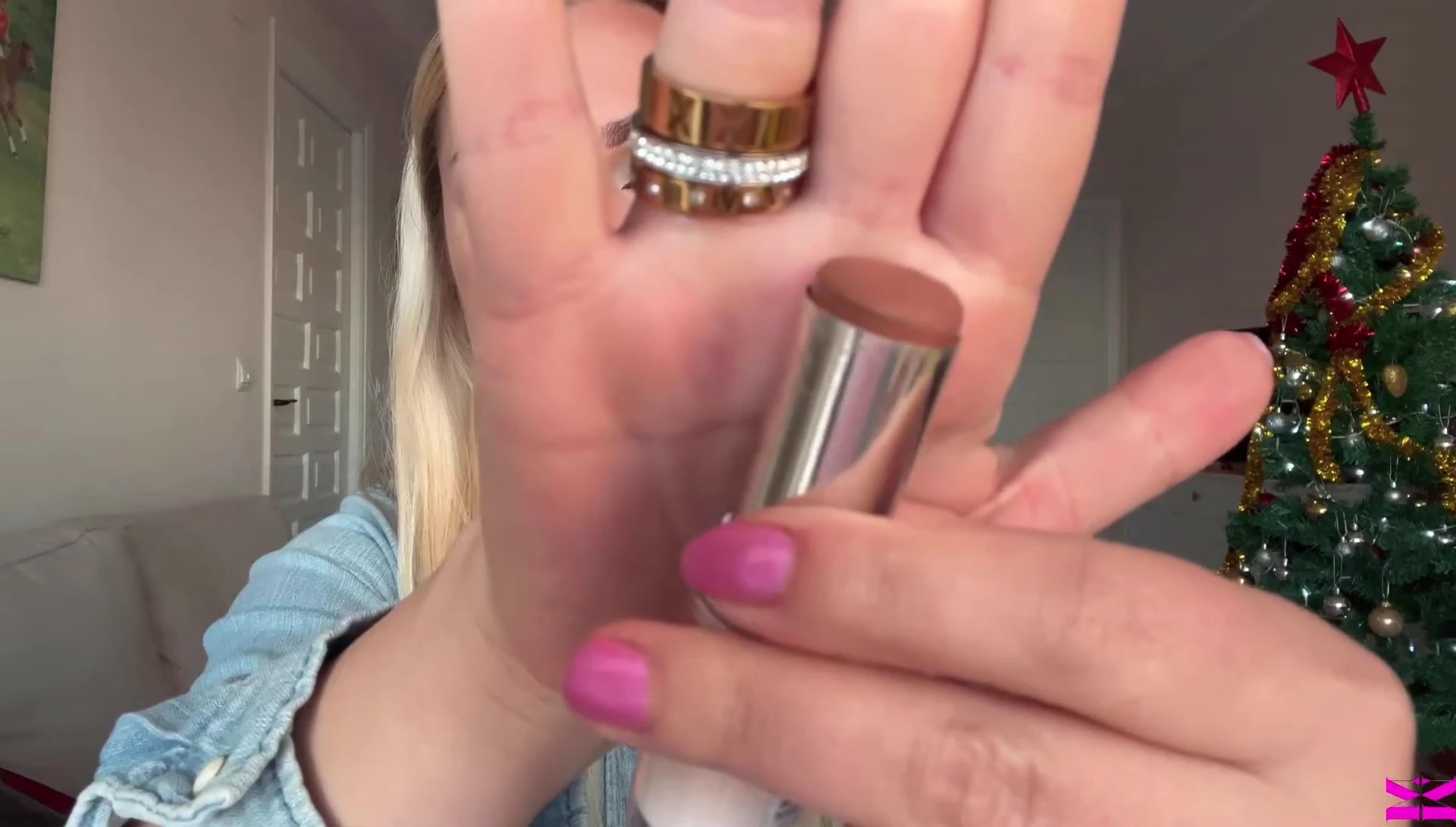 Close-up showing the bumpy texture of the bronzer stick.