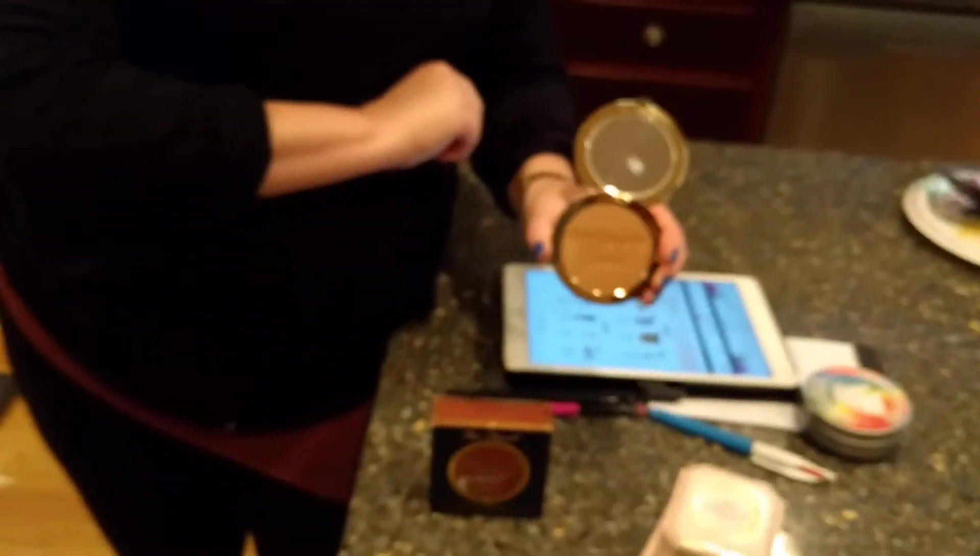 Comparison shot showing the similarity in color between the original Chocolate Soleil and the Chocolate Gold.