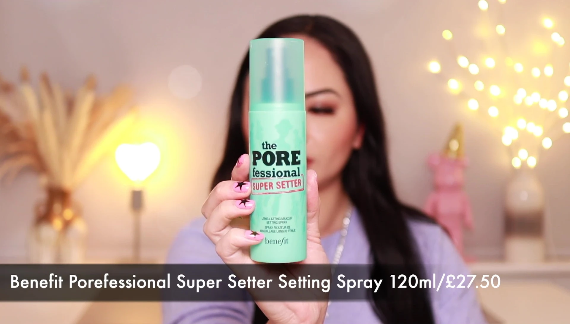 Close-up of the Benefit Porefessional Super Setter setting spray bottle