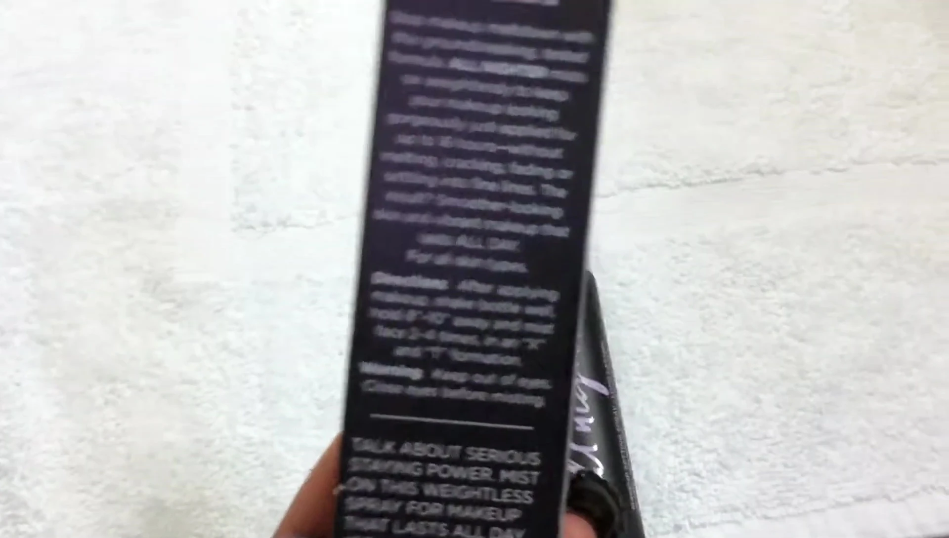 Instructions for the setting spray application
