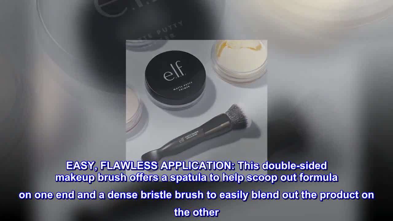 Close-up of the spatula end of the e.l.f. Putty Primer Brush scooping out primer.
