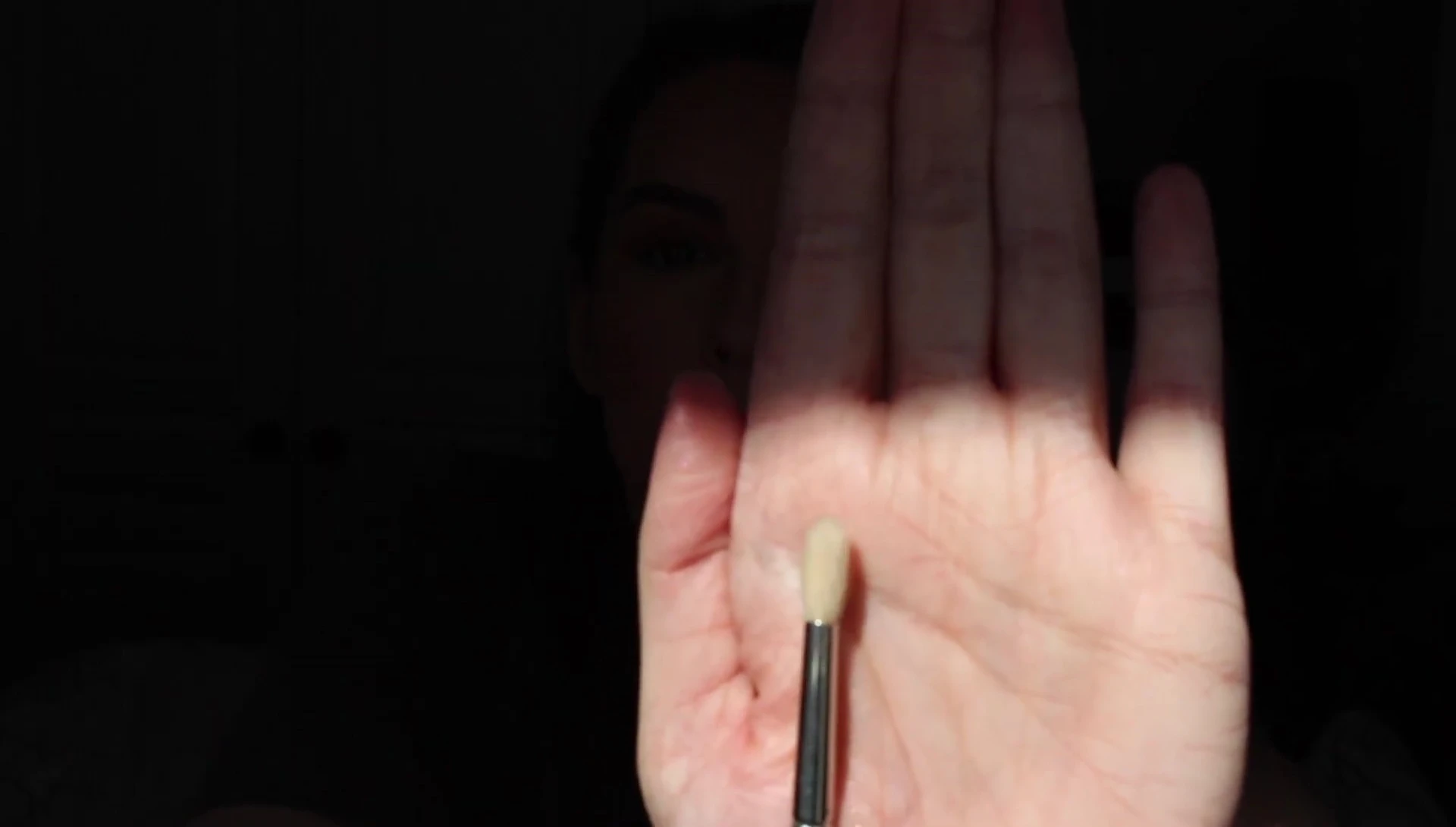Close-up of small blending brush