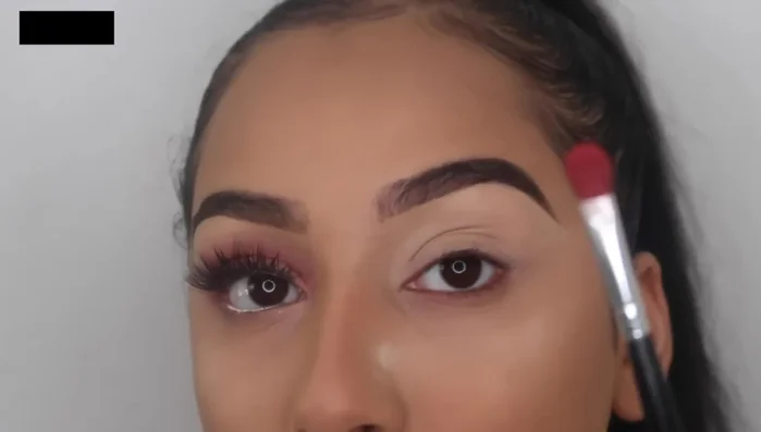 Diffuse and blend the edges with a clean brush to create a seamless look.