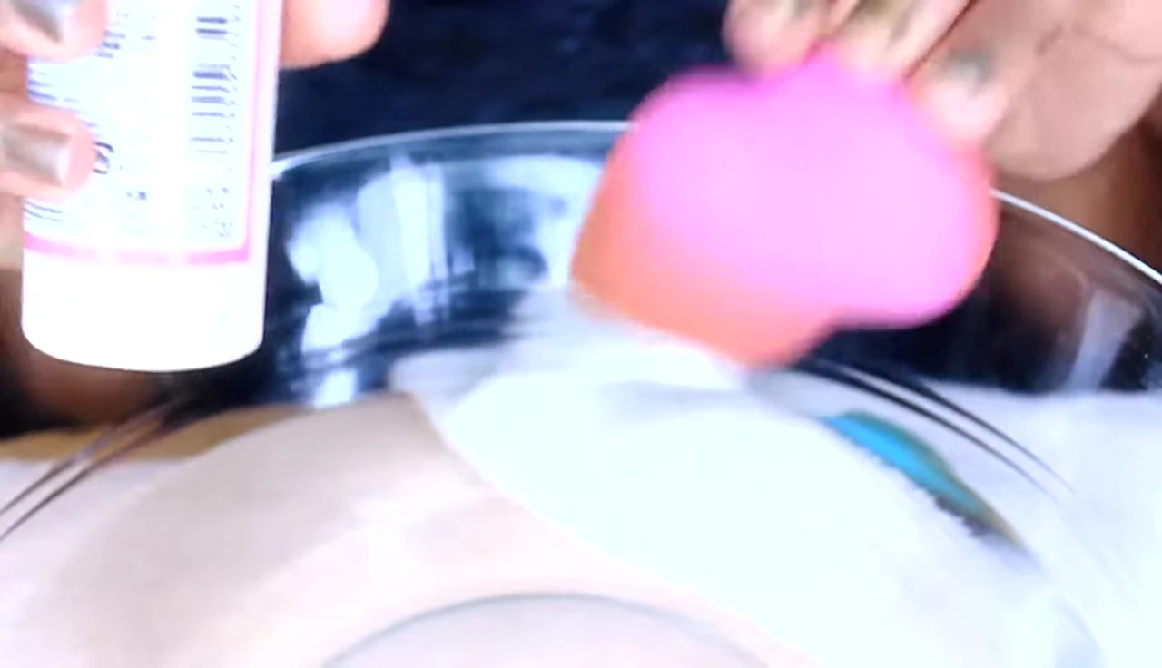 Cleaning process of the sponges.